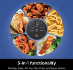 Ninja Crispi 5-in-1 Portable Glass Air Fryer Cooking System Small And Large Batch Containers