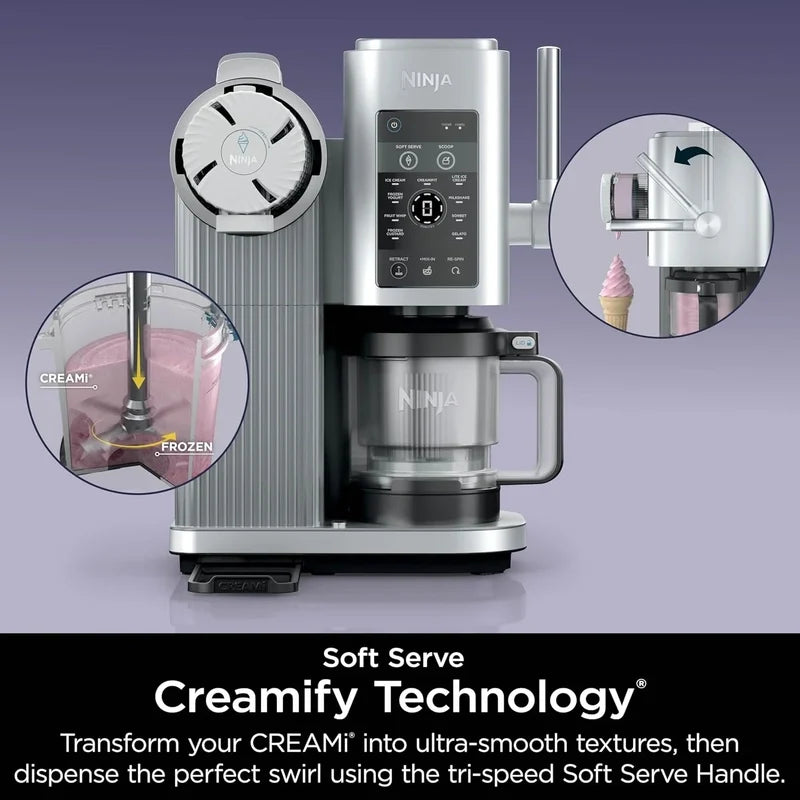 Ninja Swirl By CREAMi Ice Cream And Soft Serve Maker, Sorbet, Milkshake, Frozen Yogurt, Low Calories Program And More, 13-in-