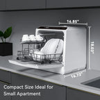 Hermitlux Countertop Dishwasher With 5-Liter Built-In Water Tank