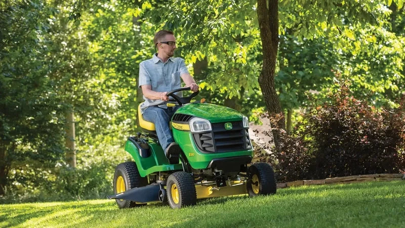 John Deere S100 Ride-On Lawnmower, 107 Cm, 42 In. Cutting Width, 17.5 Hp Petrol Hydrostatic Drive