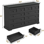 10 Drawers Dresser 55 Large Drawers Wood Dressers And Chest Of Drawers
