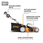 Stihl Rma 510 V 21 In. 36 V Battery Self-Propelled Lawn Mower Kit, Battery And Charger