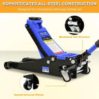 4-Ton Floor Jack, Low Profile Car Jack, Heavy-Duty Trolley Jack Car Lift With Dual Pump Pistons, Lifting Range 4 In.-21 In.