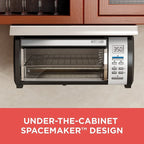 Black Plus Decker SpaceMaker Under-Counter Toaster Oven, Digital Controls, Black/Stainless Steel, Fits 9 in. Pizza, TROS1000D