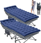 Slsy 2 Pack Folding Bed Cot With 3.3 In. 2 Sided Mattress, 75 In. 28 In. Folding Camping Cots With Carry Bag, Portable Sleepi