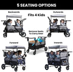 Jeep Wrangler Deluxe 4 Seater Stroller Wagon By Delta Children Premium Quad Stroller Wagon
