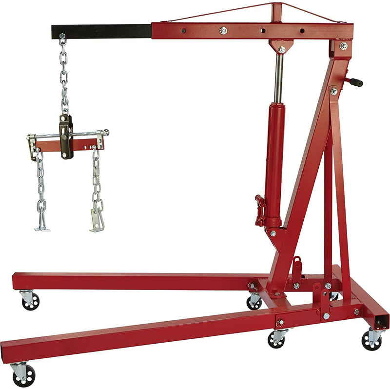 Strongway Hydraulic Engine Hoist With Load Leveler, 2-Ton Capacity, 1 In.-82 5/8 In. Lift Range
