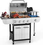 4-Burner Bbq Propane Gas Grill, 44000 BTU