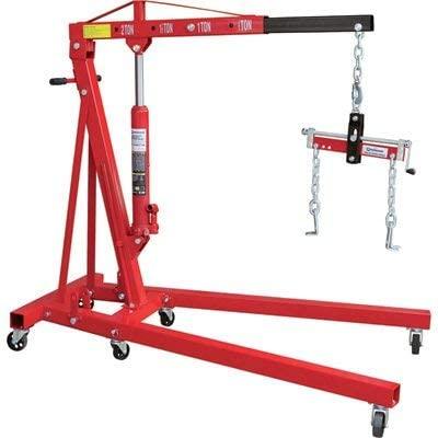 Strongway Hydraulic Engine Hoist With Load Leveler, 2-Ton Capacity, 1 In.-82 5/8 In. Lift Range