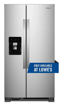 36-inch Wide Side-by-Side Refrigerator, 24 Cu. Ft. Stainless Steel