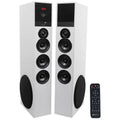 Rockville TM150W Home Theater System With 10 In. Subwoofer, Bluetooth, And Remote Control, White