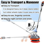 Commercial Floor Scrubber With Brushes And Pads, Heavy Duty Buffer And Cleaner For Tile And Grout