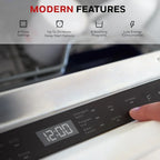 Honeywell 18 In. Dishwasher With 8 Place Settings, 6 Washing Programs, Stainless Steel Tub, UL/Energy Star, Stainless Steel