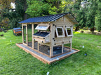 Walk-In Chicken Coop, 6-ft x 12-ft x 7.5-ft Outdoor Poultry Run