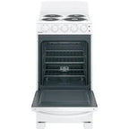 20-inch Electric Oven With 4 Cooking Zones, Freestanding, In White