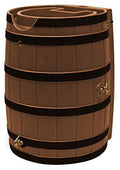 Good Ideas Rain Wizard 65 Gallon Rain Barrel With Darkened Ribs, Terra Cotta
