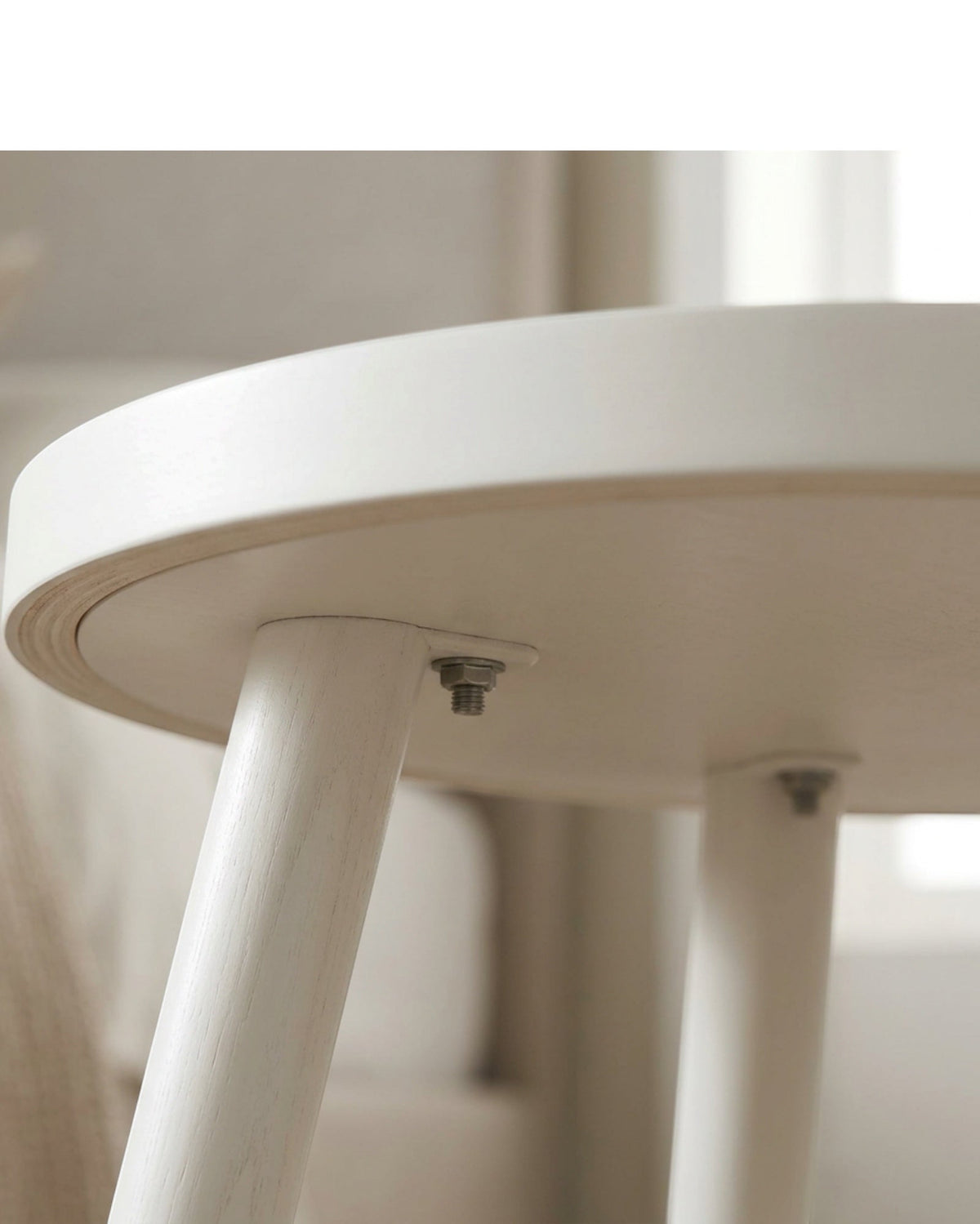 Hjvmn Round Three Leg Bedside Tray Table Warm Clay