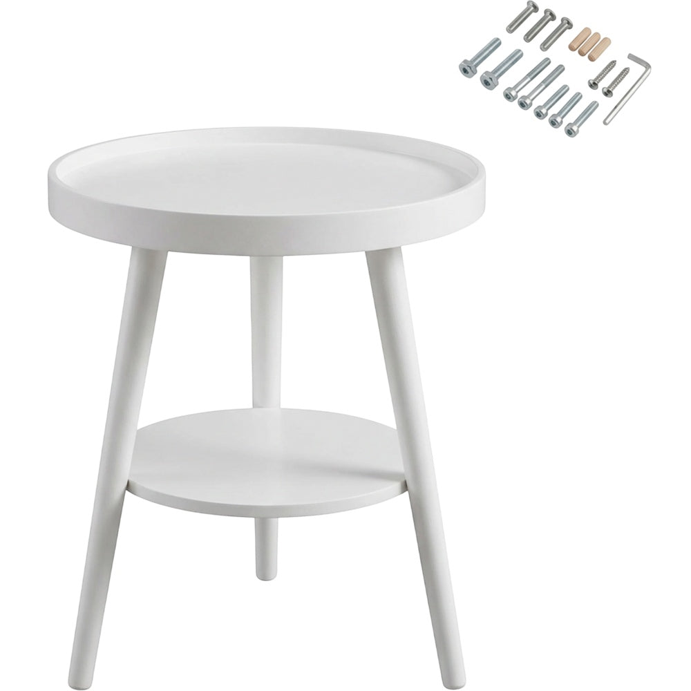 Hjvmn Round Three Leg Bedside Tray Table Warm Clay